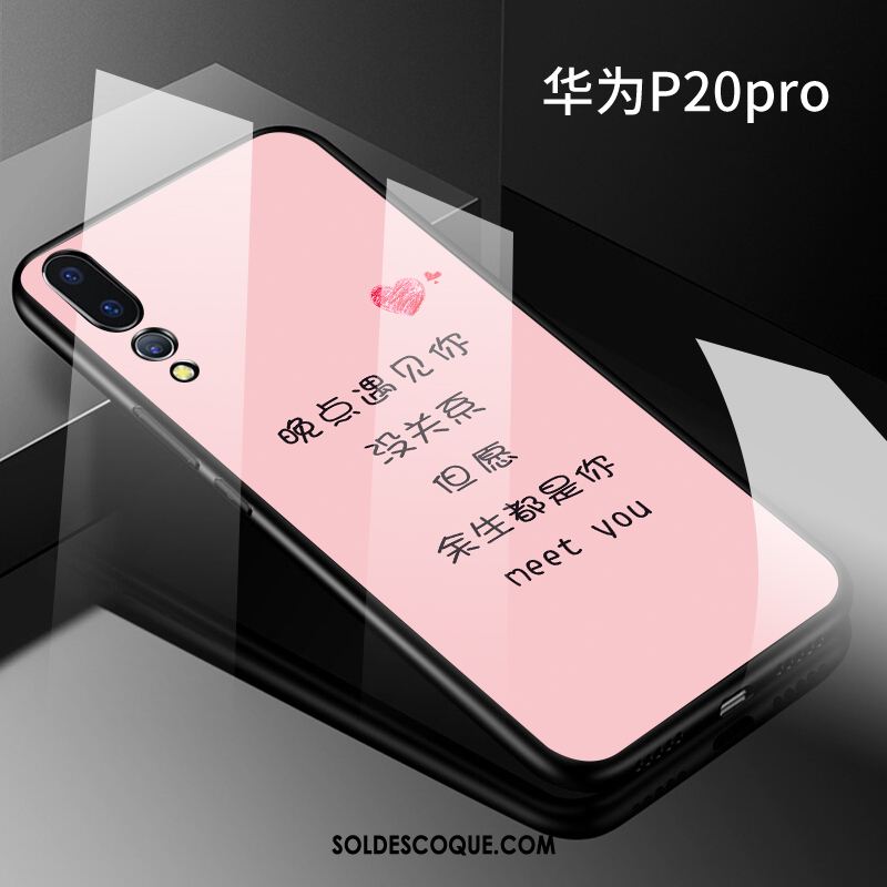 Coque Huawei P20 Pro Soirée Téléphone Portable Rose Verre Trempé En Ligne