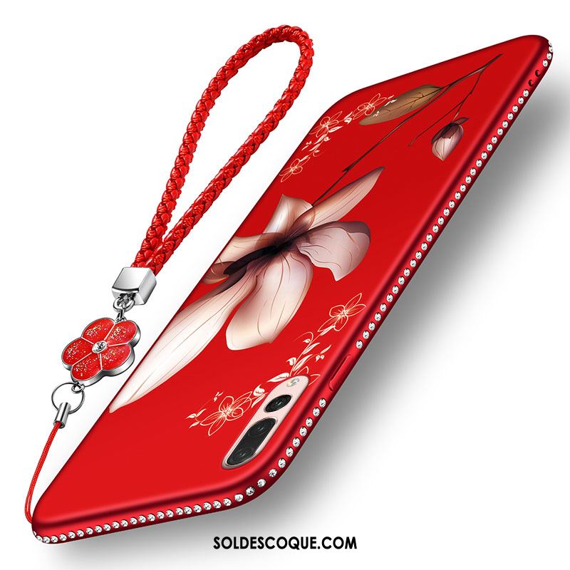 Coque Huawei P20 Silicone Téléphone Portable Étui Rouge Fluide Doux Pas Cher