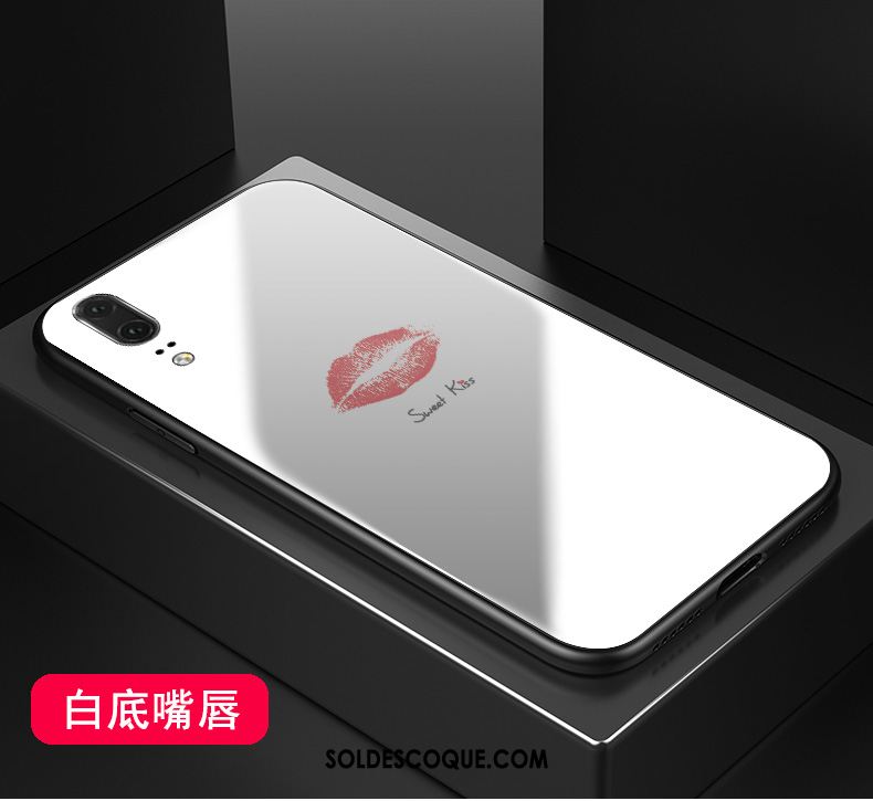 Coque Huawei P20 Téléphone Portable Verre Protection Étui Blanc Soldes
