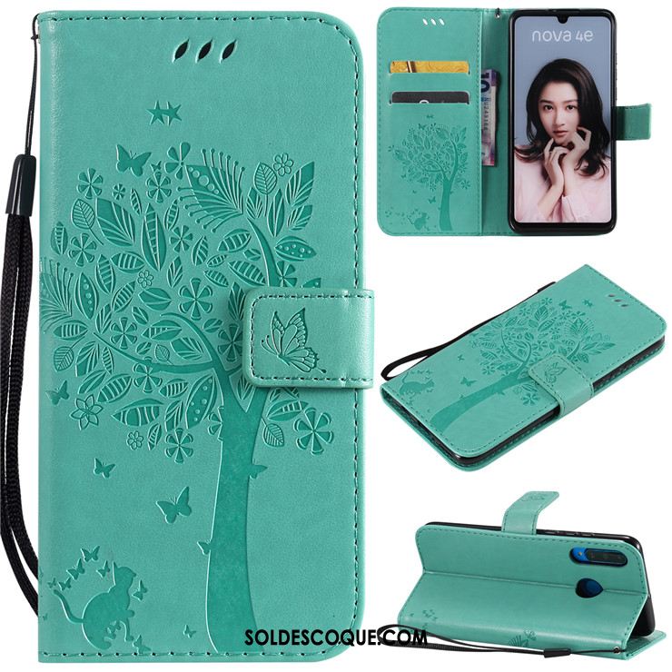 Coque Huawei P30 Lite Téléphone Portable Tout Compris Vert Étui En Cuir Incassable En Vente