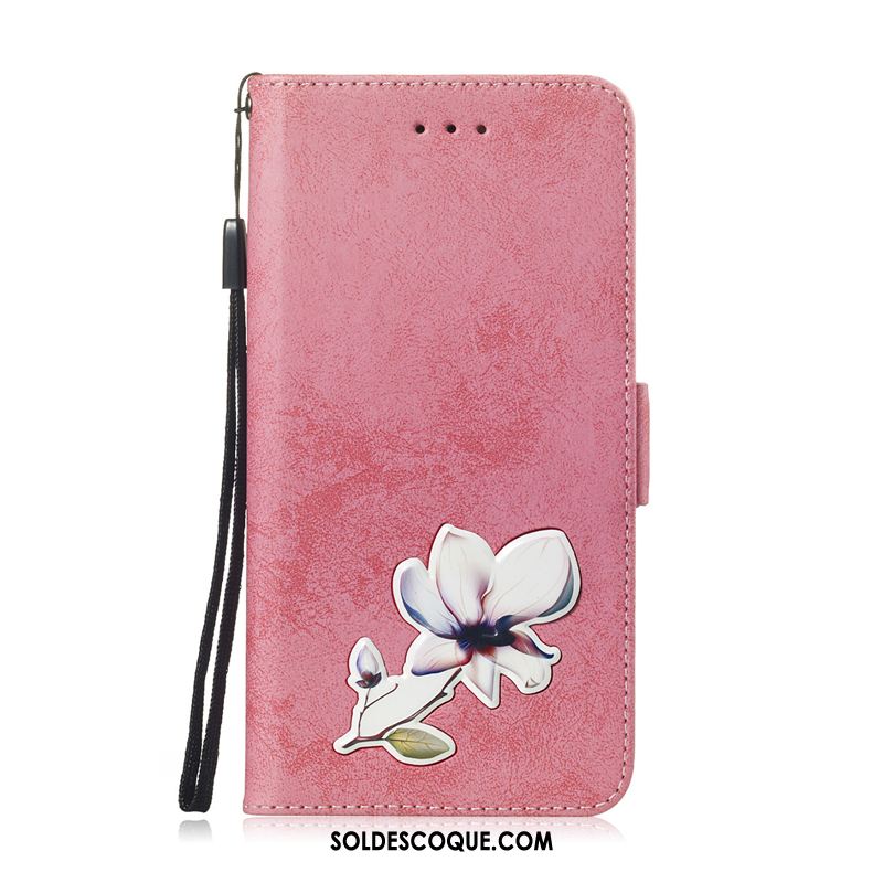 Coque Huawei P30 Pro Étui En Cuir Bois Fleur Téléphone Portable Rose Soldes