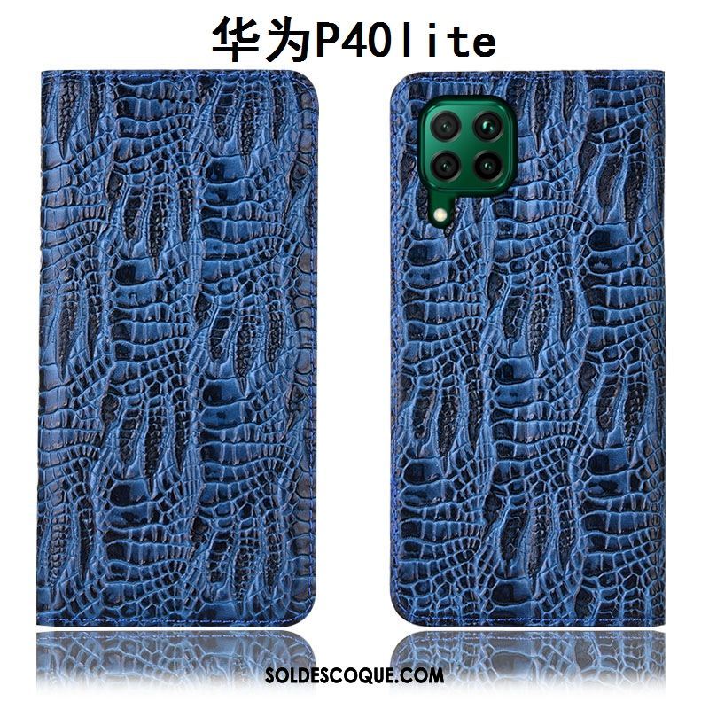 Coque Huawei P40 Lite Tout Compris Téléphone Portable Étui Bleu Étui En Cuir En Ligne