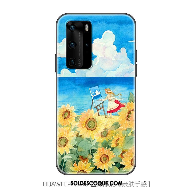 Coque Huawei P40 Pro Incassable Fluide Doux Art Original Net Rouge Housse Soldes