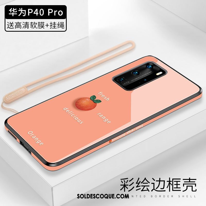 Coque Huawei P40 Pro Tendance Incassable Bovins Orange Téléphone Portable Soldes