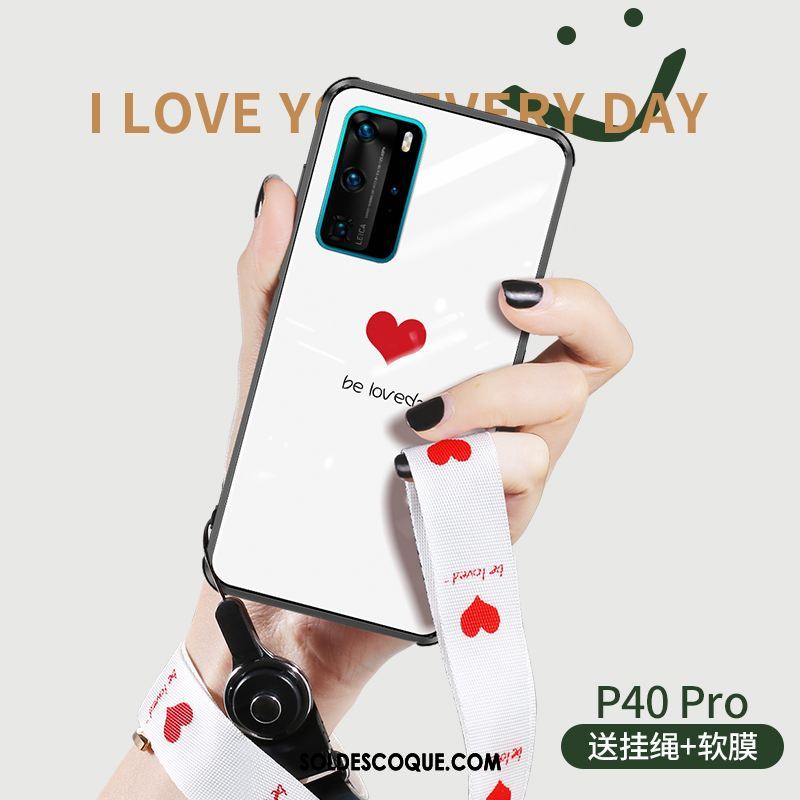 Coque Huawei P40 Pro Téléphone Portable Très Mince Silicone Verre Créatif En Ligne