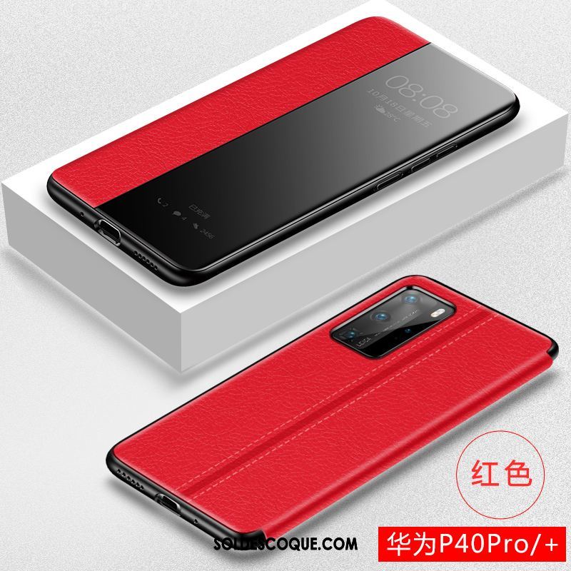 Coque Huawei P40 Pro Étui En Cuir Magnétisme Téléphone Portable Silicone Protection Pas Cher
