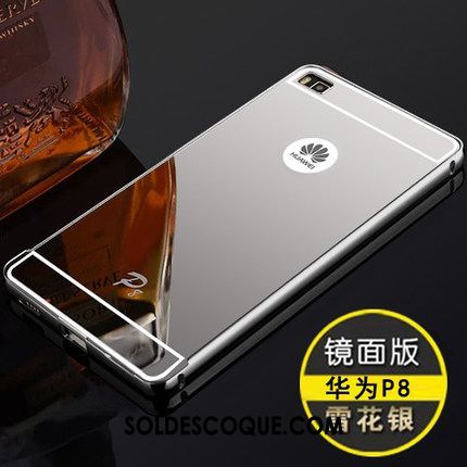 Coque Huawei P8 Argent Difficile Téléphone Portable Protection Miroir Soldes