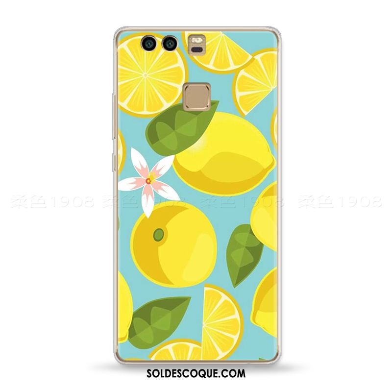 Coque Huawei P9 Jeunesse Citron Fruit Petit Gaufrage Soldes