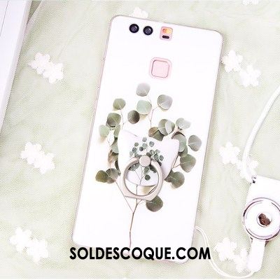 Coque Huawei P9 Silicone Ornements Suspendus Gaufrage Art Blanc Soldes