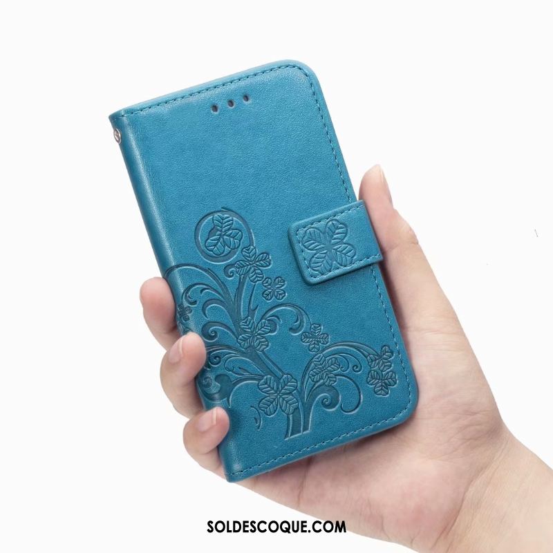 Coque Huawei Y5 2019 Bleu Clamshell Téléphone Portable Fluide Doux Étui Soldes