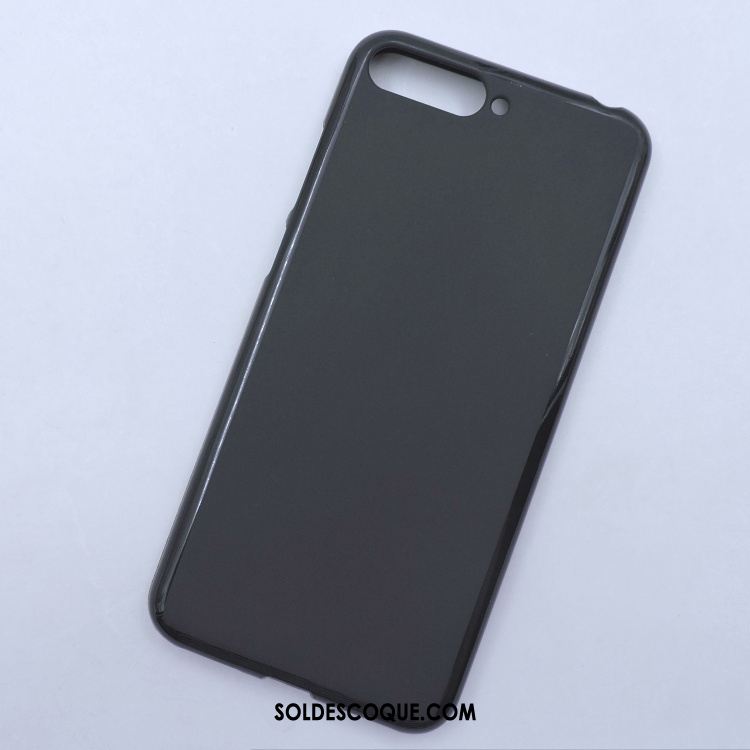 Coque Huawei Y6 2018 Noir Transparent Protection Fluide Doux Téléphone Portable En Vente