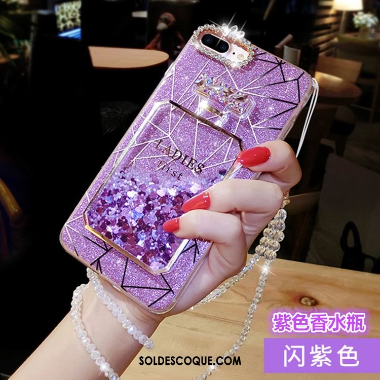 Coque Huawei Y6 2018 Étui Protection Téléphone Portable Quicksand Rose Pas Cher