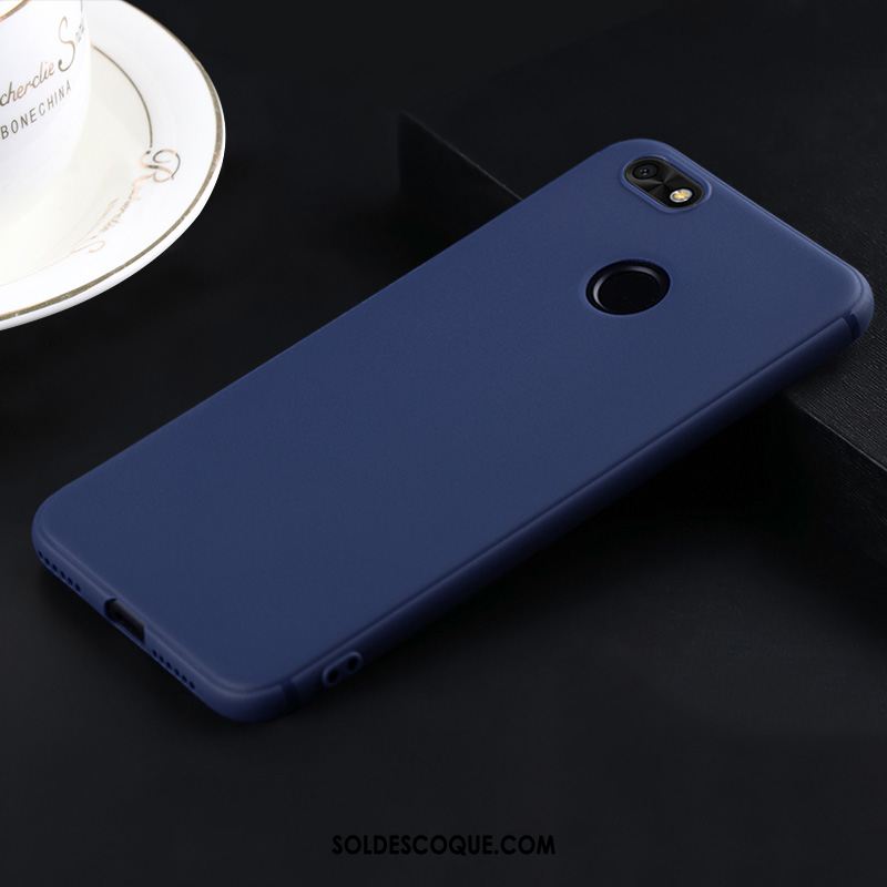 Coque Huawei Y6 Pro 2017 Très Mince Tout Compris Bleu Silicone Fluide Doux Pas Cher