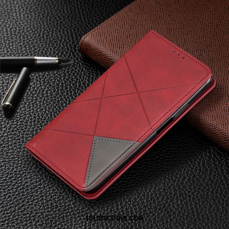 Coque Huawei Y6s Protection Étui En Cuir Téléphone Portable Rouge Tout Compris Pas Cher