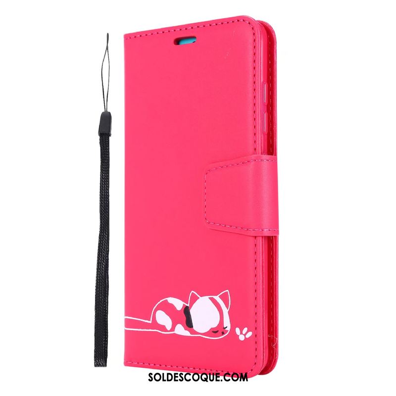 Coque Huawei Y6s Rouge Portefeuille Téléphone Portable Plier France