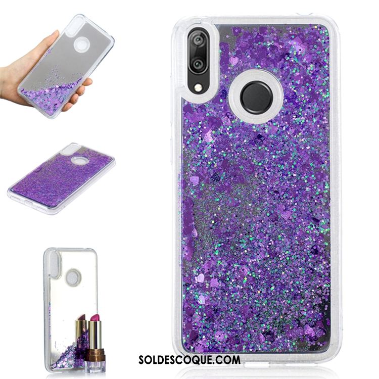 Coque Huawei Y7 2019 Tendance Téléphone Portable Violet Quicksand Soldes