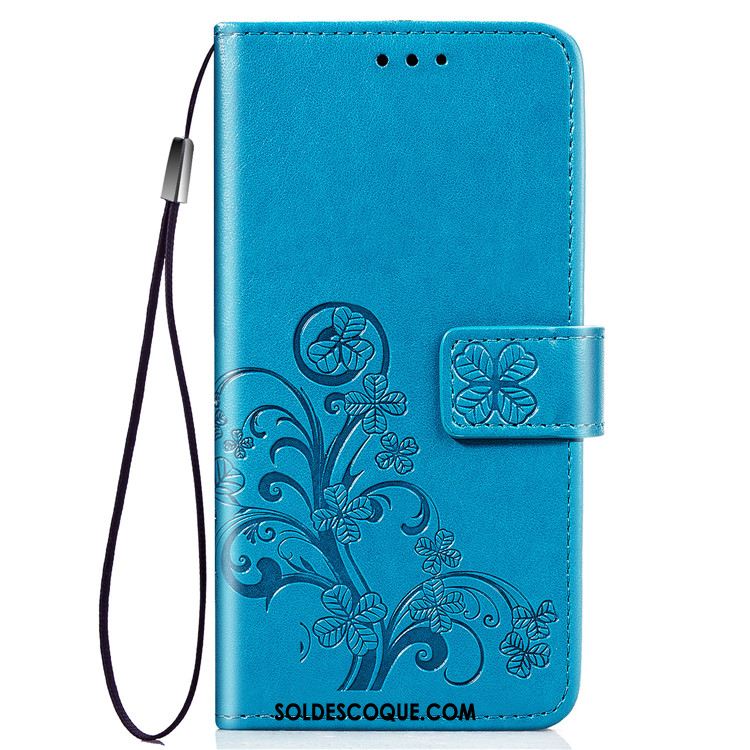 Coque Huawei Y7 2019 Étui En Cuir Tout Compris Incassable Téléphone Portable Bleu Housse Soldes