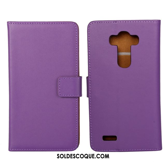 Coque Lg G4 Modèle Fleurie Violet Étui En Cuir Protection Téléphone Portable Pas Cher