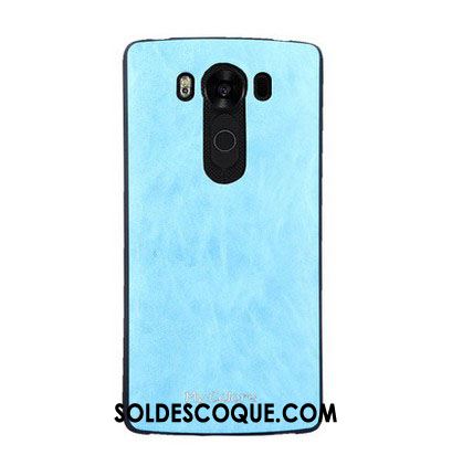 Coque Lg G4 Téléphone Portable Fluide Doux Cuir Bleu Qualité Soldes