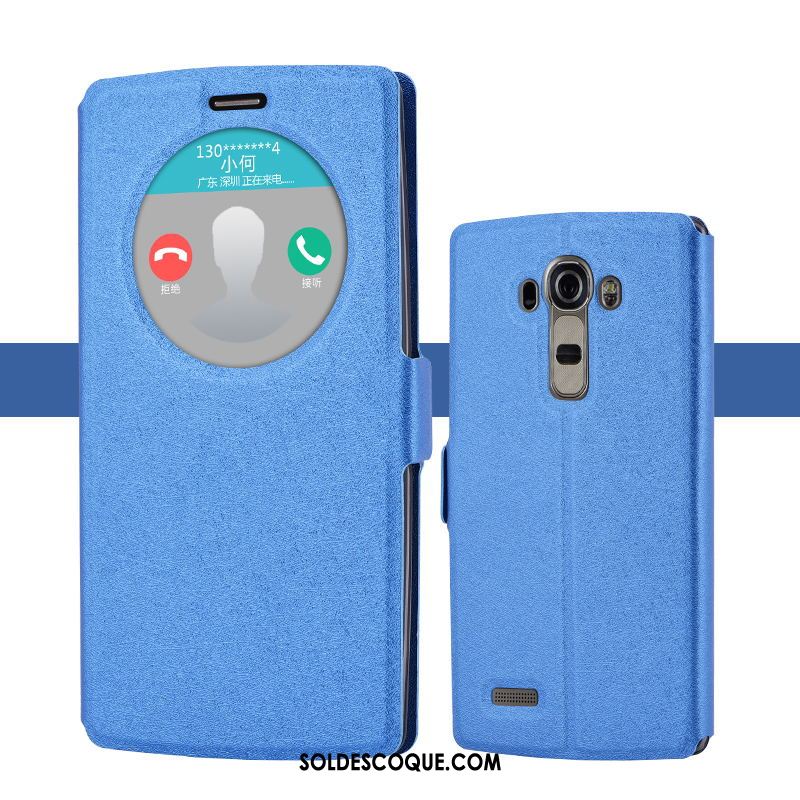 Coque Lg G4 Téléphone Portable Étui En Cuir Bleu Protection Tendance Soldes