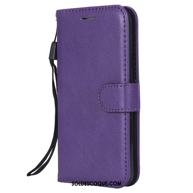 Coque Moto E6 Plus Couleur Unie Protection Téléphone Portable Violet Tout Compris En Vente