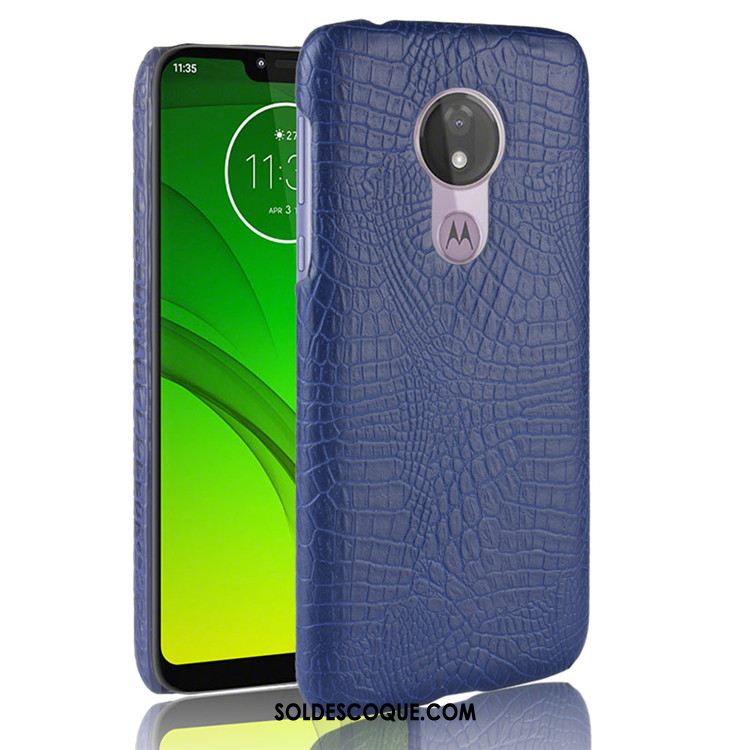Coque Moto G7 Power Bleu Créatif Téléphone Portable Business Étui Pas Cher