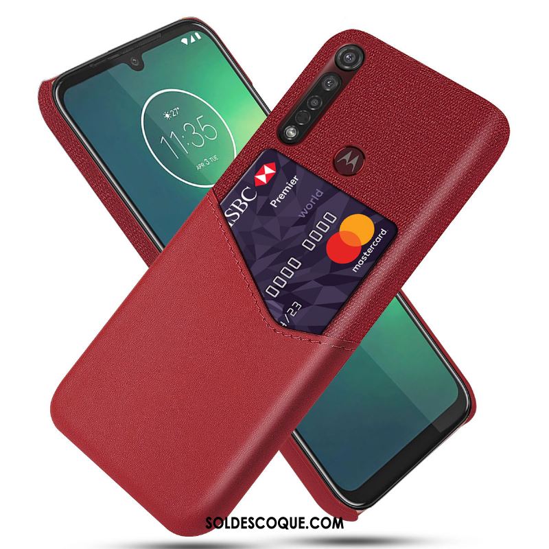 Coque Moto G8 Plus Business Rouge Protection Téléphone Portable Modèle Fleurie Pas Cher