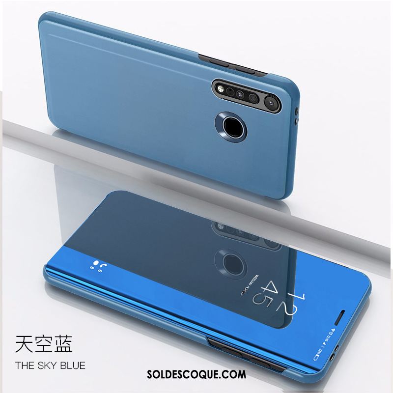 Coque Moto G8 Plus Nouveau Bleu Téléphone Portable Miroir Soldes