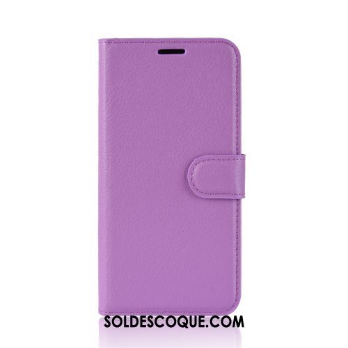 Coque Moto G8 Power Modèle Fleurie Portefeuille Litchi Violet Téléphone Portable Soldes