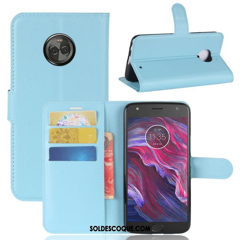 Coque Moto X4 Portefeuille Incassable Litchi Protection Téléphone Portable Housse En Vente