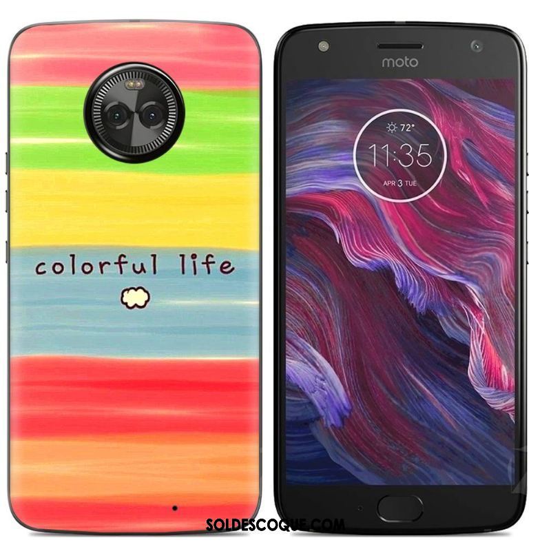 Coque Moto X4 Protection Étui Téléphone Portable Silicone Multicolore En Vente