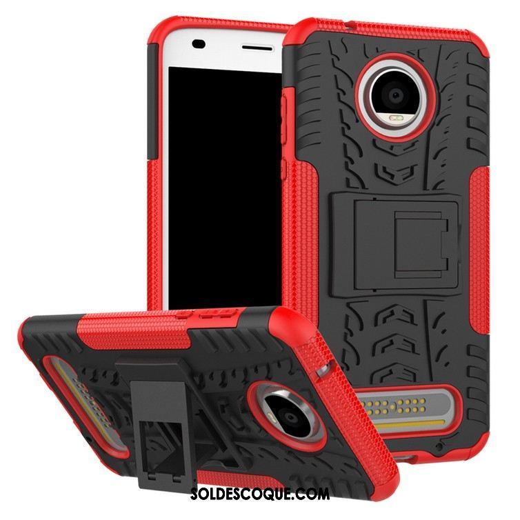 Coque Moto Z2 Play Étui Téléphone Portable Épaissir Protection Rouge En Vente