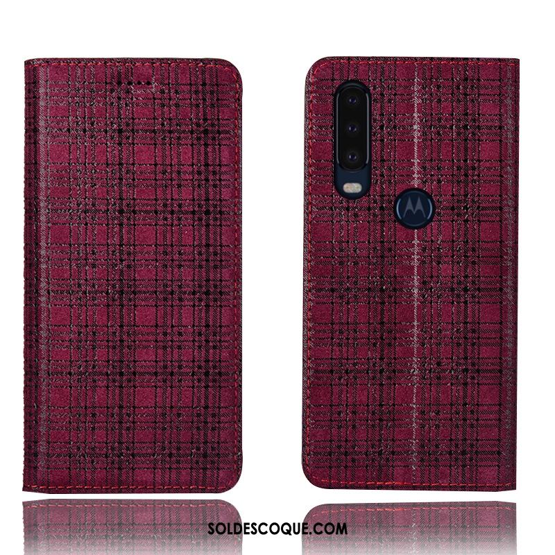 Coque Motorola One Action Velours Téléphone Portable Protection Incassable Rouge En Vente
