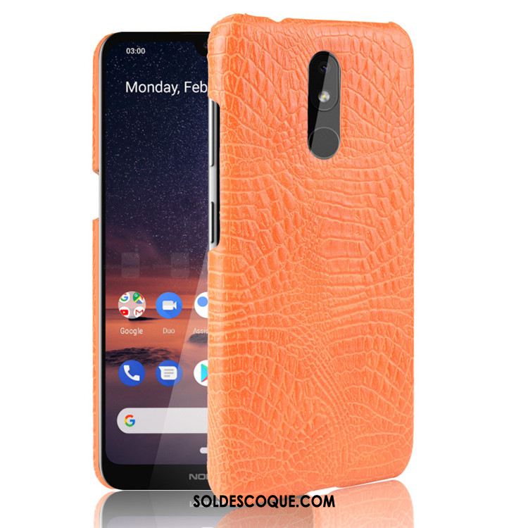 Coque Nokia 3.2 Qualité Difficile Téléphone Portable Étui Crocodile Modèle Pas Cher