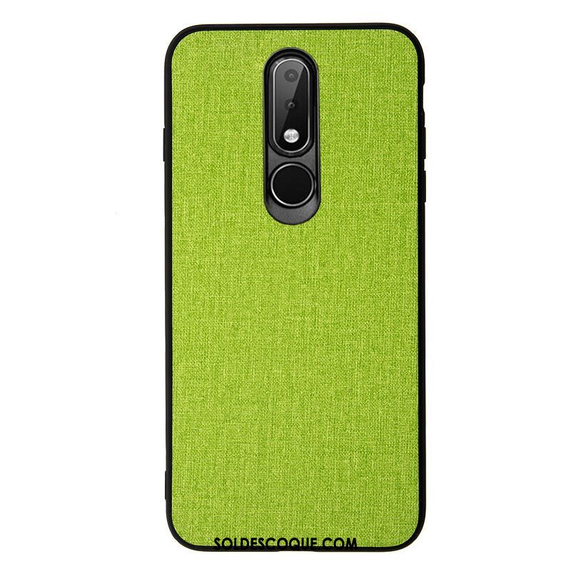 Coque Nokia 7.1 Vert Téléphone Portable Protection Tissu Étui En Vente
