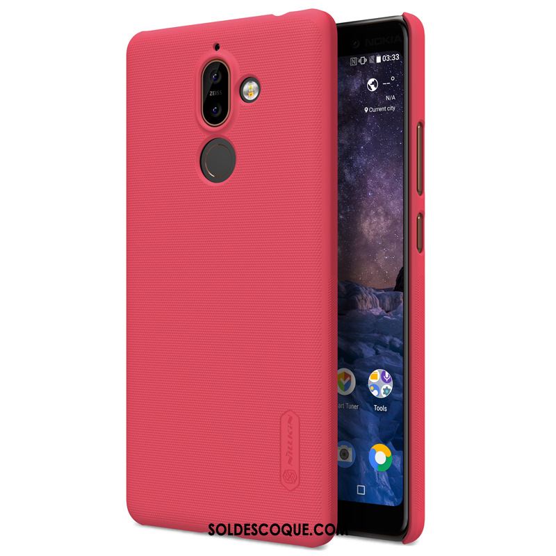 Coque Nokia 7 Plus Or Rouge Délavé En Daim Difficile Très Mince En Vente