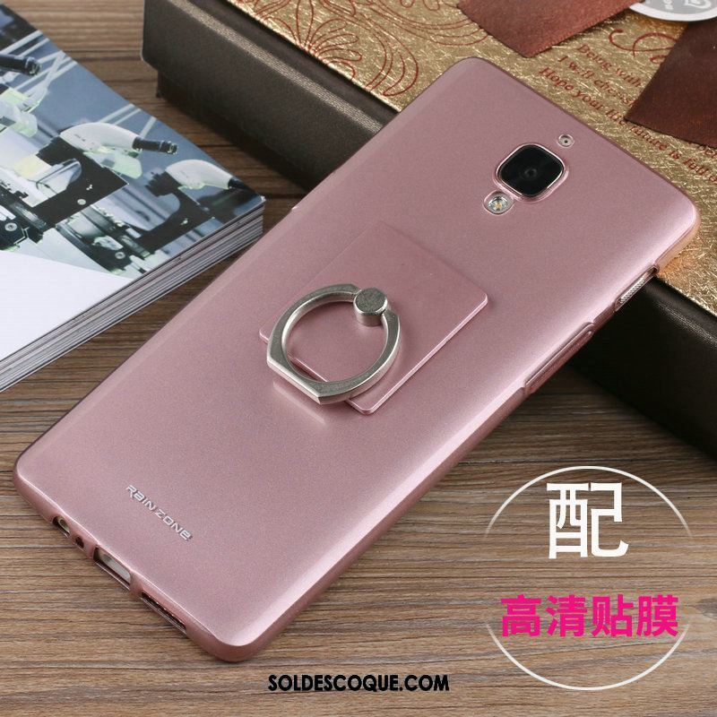 Coque Oneplus 3t Silicone Téléphone Portable Rose Fluide Doux Trois Défenses En Ligne