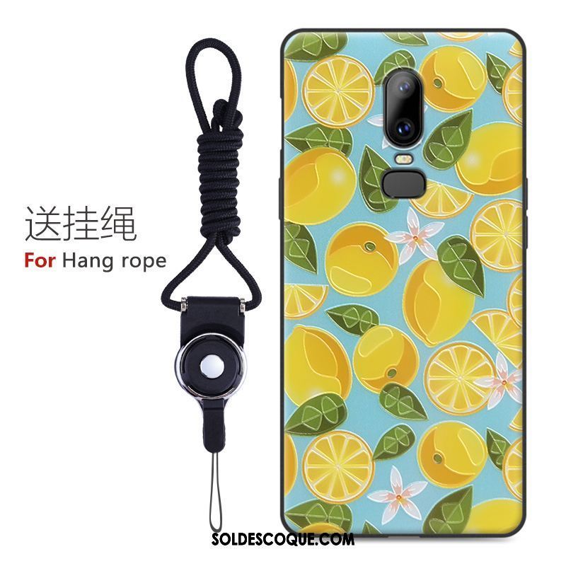 Coque Oneplus 6 Incassable Protection Tendance Gaufrage Téléphone Portable Soldes