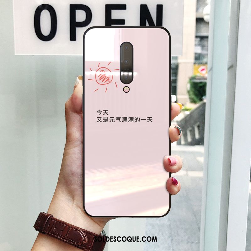 Coque Oneplus 7 Pro Silicone Délavé En Daim Incassable Rose Téléphone Portable Soldes