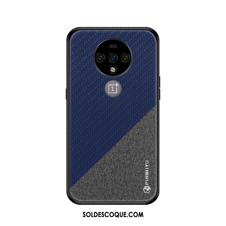 Coque Oneplus 7t Modèle Fleurie Téléphone Portable Antidérapant Fluide Doux Bleu Housse En Ligne