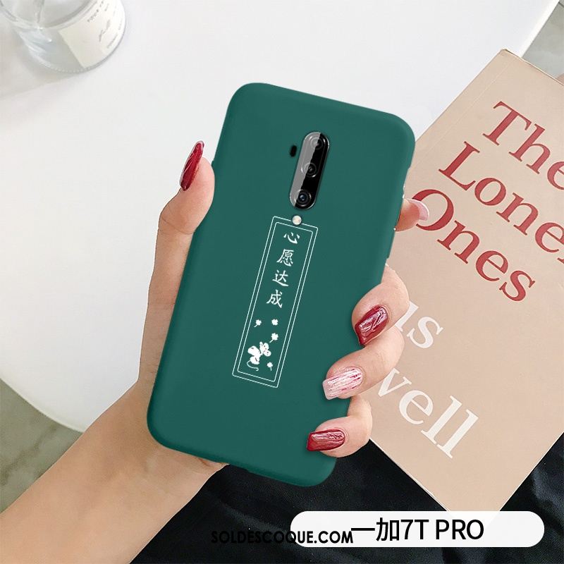 Coque Oneplus 7t Pro Téléphone Portable Protection Incassable Vert Amoureux En Ligne