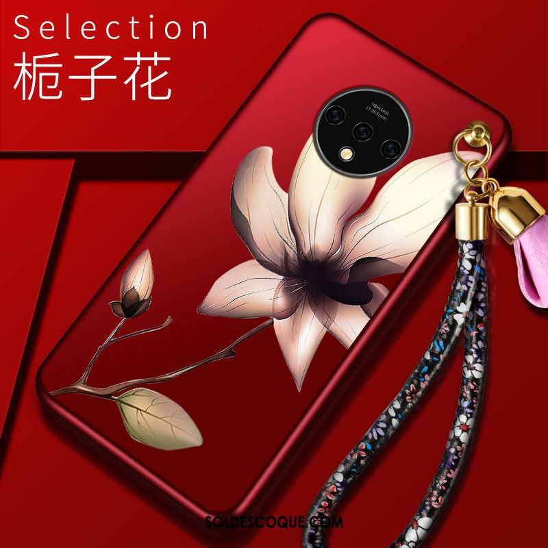 Coque Oneplus 7t Silicone Incassable Téléphone Portable Rouge Protection Pas Cher