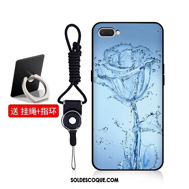 Coque Oppo A3s Dessin Animé Téléphone Portable Bleu Ornements Suspendus Incassable Pas Cher