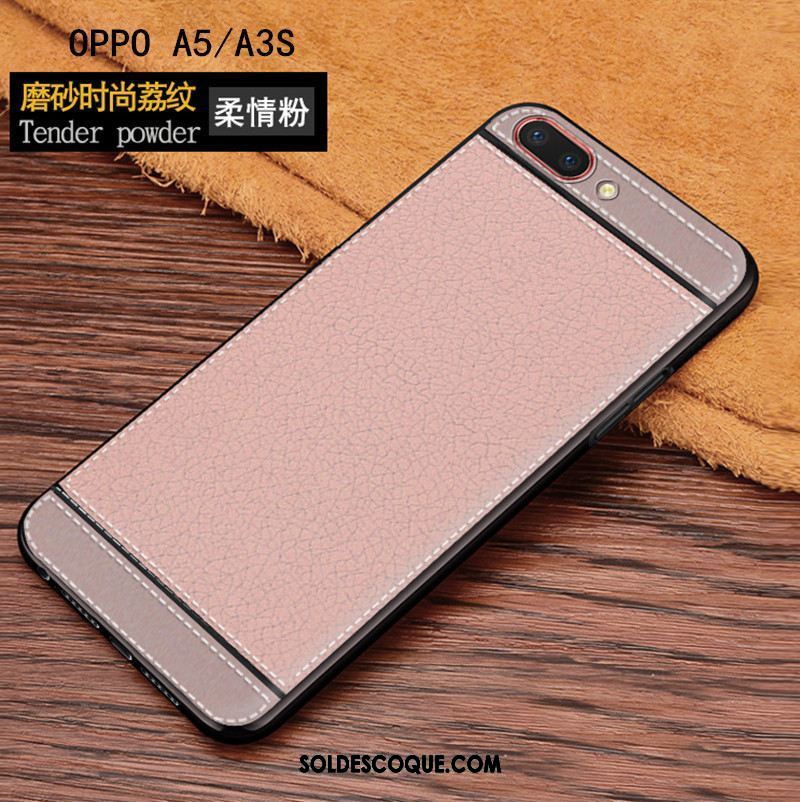 Coque Oppo A3s Téléphone Portable Tendance Silicone Protection Fluide Doux Soldes