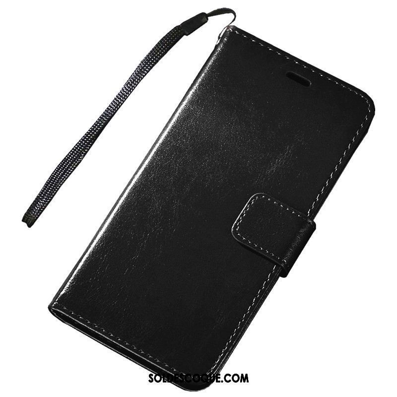 Coque Oppo A73 Téléphone Portable Portefeuille Protection Noir Étui En Cuir Pas Cher