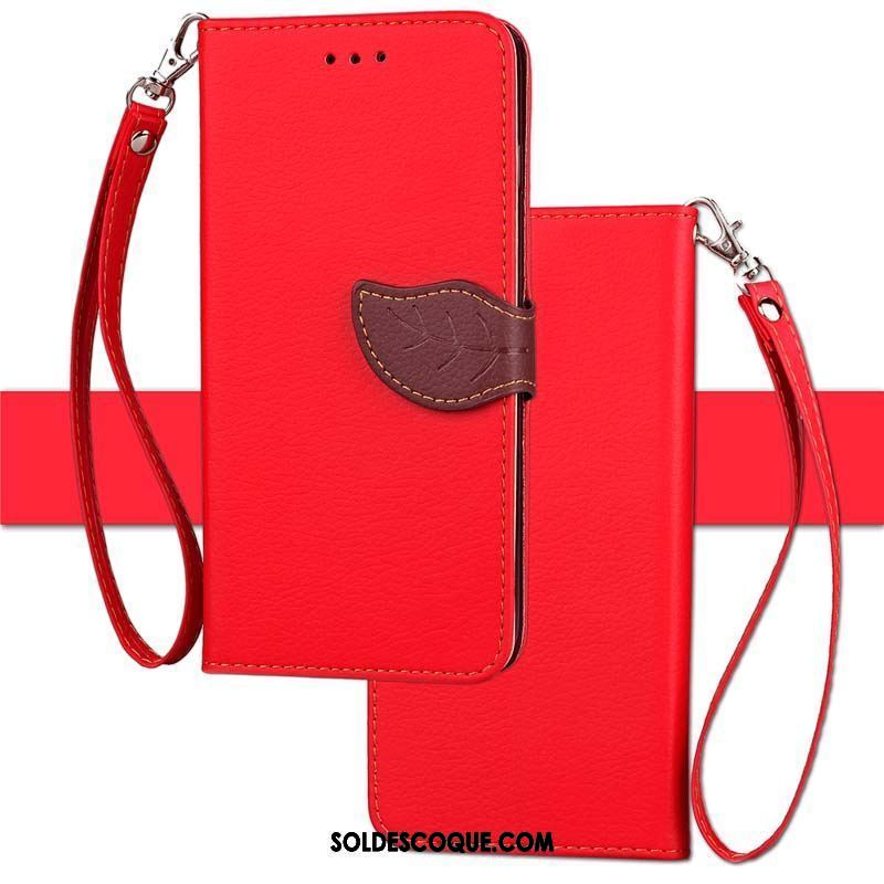 Coque Oppo A73 Téléphone Portable Rouge Incassable Tout Compris Étui En Cuir En Ligne