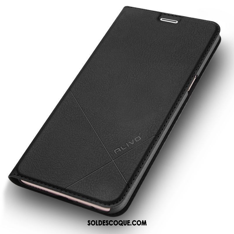Coque Oppo A73 Téléphone Portable Tendance Étui En Cuir Protection Noir Pas Cher