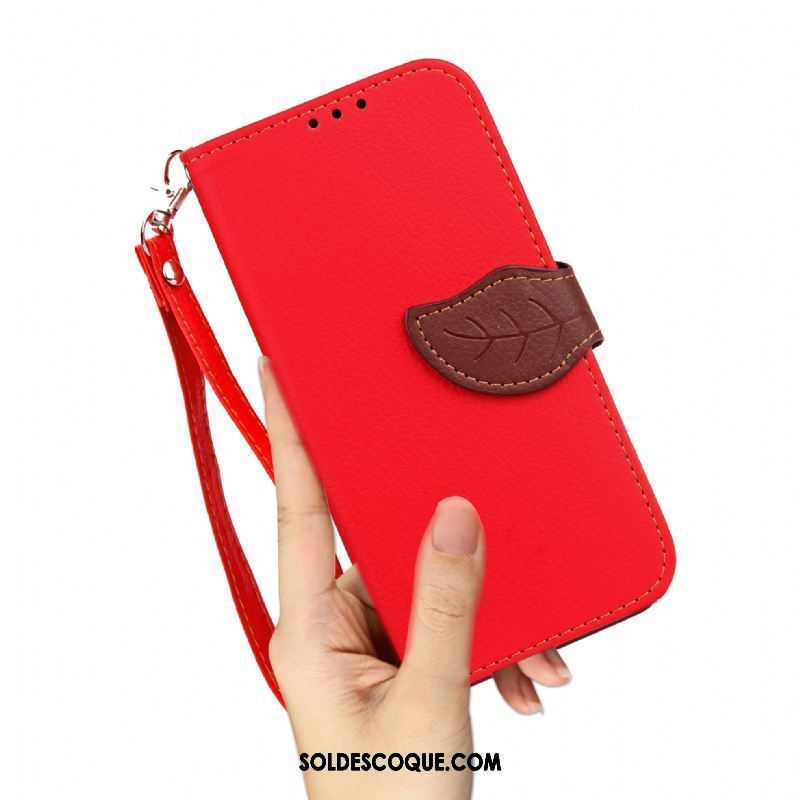 Coque Oppo A83 Rouge Tout Compris Protection Étui En Cuir Incassable Pas Cher