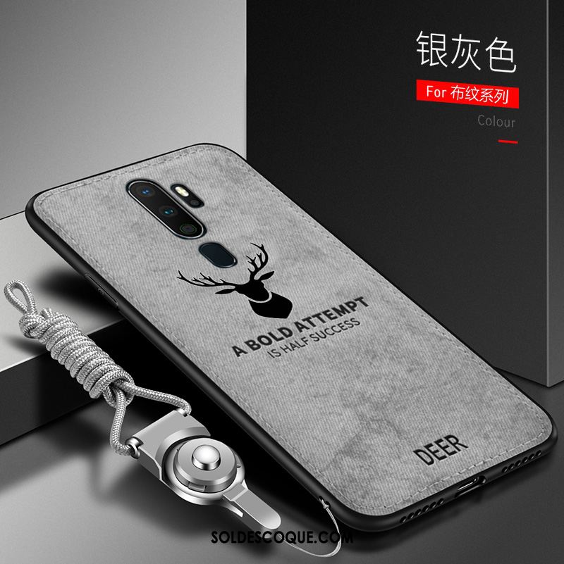 Coque Oppo A9 2020 Gris Ornements Suspendus Téléphone Portable Protection Incassable Soldes