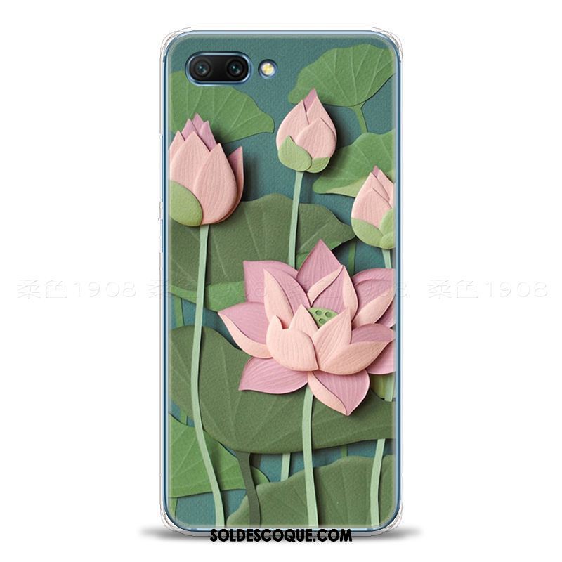 Coque Oppo Ax5 Vert Étui Fleurs Téléphone Portable Style Chinois Pas Cher